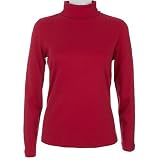 Misses Coral Bay Solid Long Sleeve Turtleneck Top