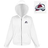 Colorado Avalanche NHL Hoody Zip Sweatshirt For Women (White)