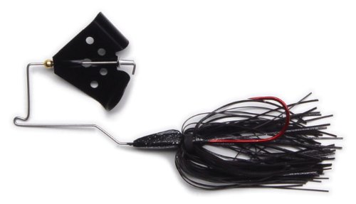 Megastrike Cavitron Buzzbait (1/4-Ounce, Black Blade Black Skirt)