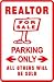 REALTOR PARKING land property sale NEW sign