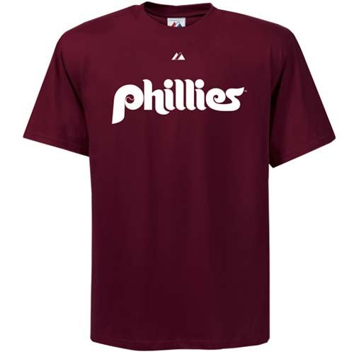 Philadelphia Phillies Cooperstown Wordmark T-Shirt (X-Large)