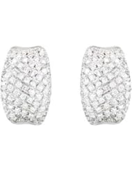 Diamond Earrings 14K White Gold Pair 9/10 Ct Tw Diamond Earrings