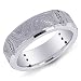 14K White Gold Fancy Design Men's Diamond Band Ring