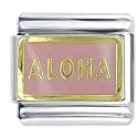 Hawaii Aloha Pink Words & Phrases Italian Charm