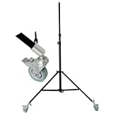 CowboyStudio 9ft Heavy Duty Spring Cushioned Video Light Stand with Three Professional Castor Wheels