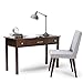 SIMPLIHOME Avalon Writing Desk - 47-Inch Wide Solid Wood Desk in Dark Tobacco Brown, Contemporary Home Office Computer Table for Workspace or Study with 2 Drawers and Flip-Down Keyboard Tray