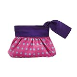 La Vie Devant Soie Pochette Lou Violet et Fushia Poids Taffetas de Soie et Satin