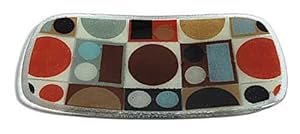 Peggy Karr 14-Inch Glass Metro Earth Rectangle Platter