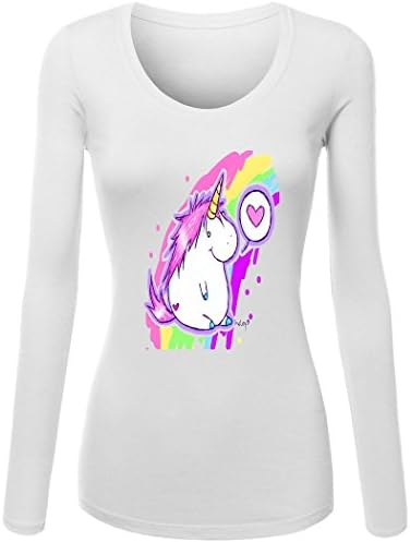 DIYgarment Unicorn Design Custom Women's Long Sleeve T shirt
