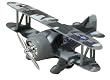 Classic Wing Airplane Pullback - Grey Camo Biplane