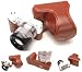 Genuine real COW leather case bag for Sony NEX-F3 NEXF3 camera with18-55mm lens brown color