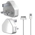 CostMad Apple USB Mains Wall Charger Plug A1299 & GenieWish Data Charge Cable for fits Apple and iPhone i-Phone 1G 3G 3Gs 4G 4GB 8GB 16GB 32GB and i-Pod iPod Nano 1G 2G 3G 4G 5G 2GB 4GB 8GB 16GB, iPod Mini, iPod U2, iPod Click Wheel, iPod Video 30GB 60GB 80GB, iPod Classic 80GB 120GB 160GB, iPod Touch 1G 2G 3G 8GB 16GB 32GB 64GB (White)