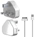 CostMad Apple USB Mains Wall Charger Plug A1299 & GenieWish Data Charge Cable for fits Apple and iPhone i-Phone 1G 3G 3Gs 4G 4GB 8GB 16GB 32GB and i-Pod iPod Nano 1G 2G 3G 4G 5G 2GB 4GB 8GB 16GB, iPod Mini, iPod U2, iPod Click Wheel, iPod Video 30GB 60GB 80GB, iPod Classic 80GB 120GB 160GB, iPod Touch 1G 2G 3G 8GB 16GB 32GB 64GB (White)