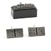 Rhodium Plated Cufflinks Domino Gift Boxed
