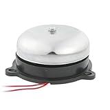 uxcell 火災警報電気ラウンドベル　丸ベル　ミニサイレン　警告ブザー　学校　工場