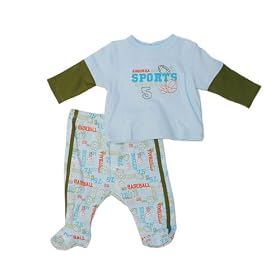 Buy Absorba 2 Piece Sports Footed Pant Set (3 Months) by Absorba