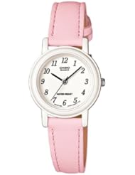 Casio Womens Light Pink Genuine Leather Analog Watch LQ139L-4B1