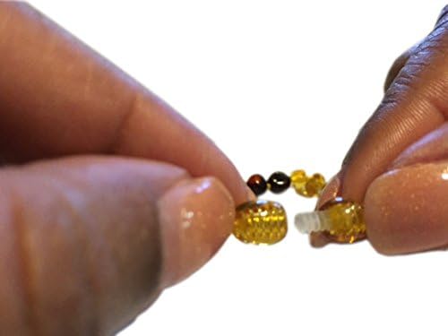 Baby Bee Calm - Baltic Amber Teething Jewelry (Necklace/Bracelet Set, Three Dark)