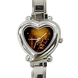 Limited Edition Violano Italian Charm Heart Watch Skull Goth Art