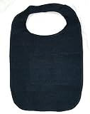 Dark Wash Blue Denim Adult Bib with Velcro Closure