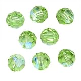 Swarovski Crystal #5000 8mm Round Peridot AB (8)