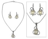 Pearl jewelry set, 'Purity' 16 L