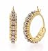 Vermeil (24k Gold over Sterling Silver) Genuine Diamond Accent Hoop Earrings