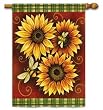 Bees & Sunflowers Toland Summer House Flag