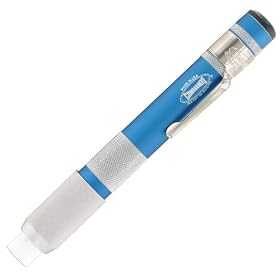 Chalk Holder - Commando Blue Anodized Handle with Standard School Chalk (See Item 152-1234 for Chalk Holder with Bonus Protective Storage Tube)