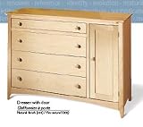 The Charmer 4 Door Dresser w/ Door and Metal Knobs Sand Dune (Un-Rubbed)