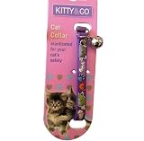 Cat Collar and bell Rubber Cartoon Cats Elasticated for safety