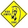 HIGH JUMPER ZONE sign * street sport olympic