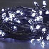 200 LED OUTDOOR WHITE Christmas Decoration lights with black cable or Party lights, festive lights