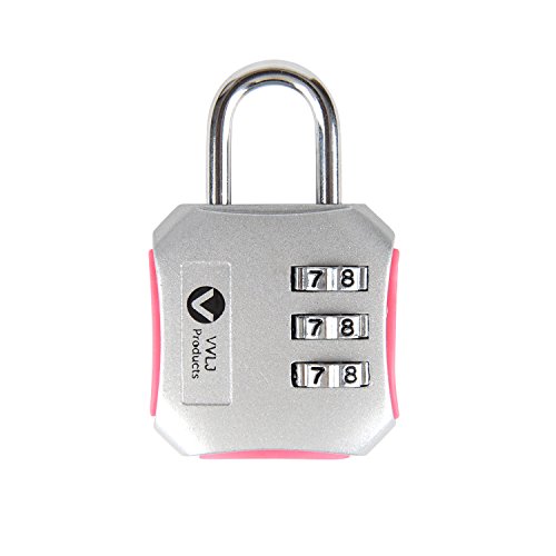 vvljproducts lp1 Luggage Travel Gym Lock with 3 Digit Easily Customizable Code Combination Padlock Bike Lockers Gym Travel Bags & Suitcases Get it Now & Be Safe