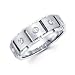 14k White Gold Mens 5 Diamond Wedding Ring Band .21ct (G-H Color, SI2 Clarity)