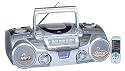 Elta 6925 Stereo Radiorekorder mit CD/MP3-Player (UKW/MW Empfang, Kassettendeck) silber metallic