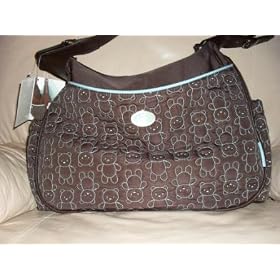 Out 'N About Teddy Bear Diaper Bag By Carter's - Chocolate & Teal