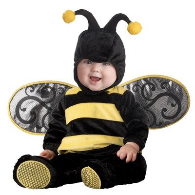 Lil Characters Infant Bee Costume, Black/Yellow