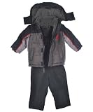 U.S. Polo Assn. Boys Contrast Classic 2-Piece Snowsuit (Sizes 12M - 24M) - black, 18 months