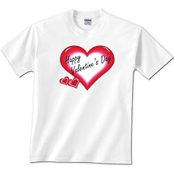Happy Valentine's Day heart youth short sleeve t-shirt.