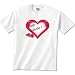 Happy Valentine's Day heart youth short sleeve t-shirt.