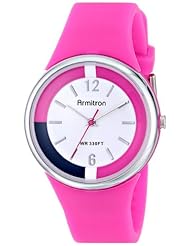 Armitron Sport Womens 25/6417MAG Magenta Resin Strap Analog Watch
