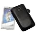 Suncase Ledertasche (Lasche mit R�ckzugfunktion) f�r Sony Ericsson Xperia X10 / X-10 schwarz