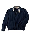 Harriton - Microfiber Club Jacket >> L,NAVY/STONE