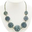 Handmade Serpentine & Silver Necklace