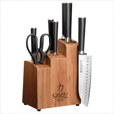 Chikara Series 8 Piece Bamboo Block Knife Set