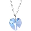 Austrian Crystal Heart March Birthstone Necklace MADE WITH SWAROVSKI ELEMENTS
