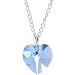 Austrian Crystal Heart March Birthstone Necklace MADE WITH SWAROVSKI ELEMENTS