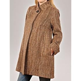 Buy A Pea in the Pod Collection: Button Front Tweed Maternity Coat by A Pea in the Pod