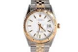 Rolex Mens 2 Tone Datejust Thunderbird White Dial